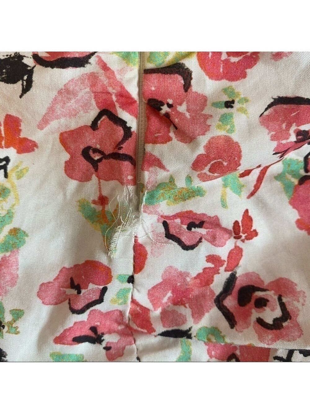 Zara Floral Ruffled Hem Ruched Mini Dress - Picture 10 of 12